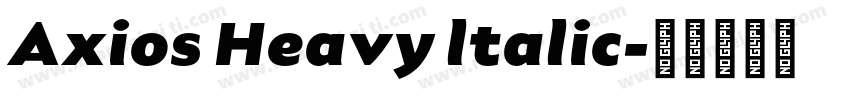 Axios Heavy ltalic字体转换